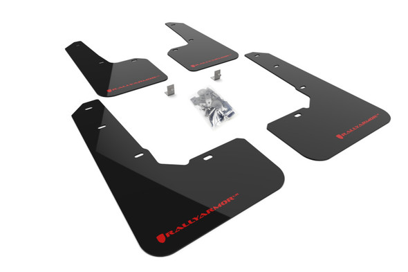 Rally Armor 22-25 Subaru Outback Wilderness Black Mud Flap Red Logo MF76-UR-BLK/RD