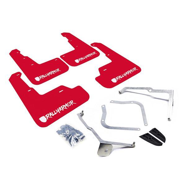 Rally Armor 15-21 Subaru WRX/STI Red Mud Flap White Altered Font Logo MF32-UR-RD/WH-X