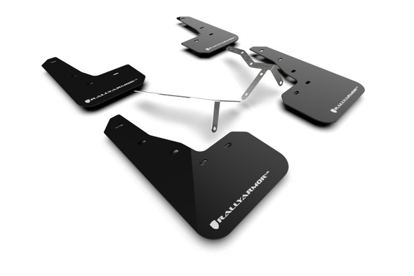 Rally Armor 22-25 Honda Civic/Civic Si/Sport Black UR Mud Flap w/White Logo MF90-UR-BLK/WH