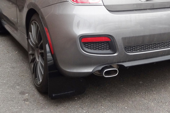 Rally Armor 12-18 Fiat 500 Black UR Mud Flap w/Red Logo MF25-UR-BLK/RD