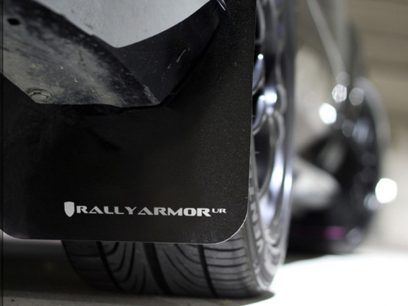 Rally Armor 12-16 Subaru Impreza 4D/5D Black UR Mud Flap w/White Logo MF22-UR-BLK/WH