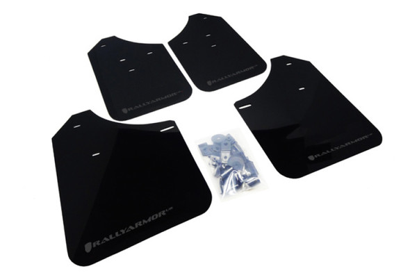 Rally Armor 02-07 Subaru WRX/STI/RS/2.5i (Wagons Req. Mod.) Black UR Mud Flap w/Grey Logo MF1-UR-BLK/GRY