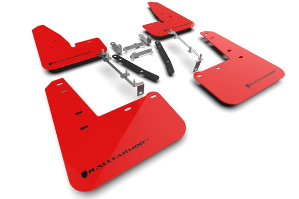 Rally Armor 23-25 Toyota GR Corolla Red UR Mud Flap w/Black Logo MF89-UR-RD-BLK