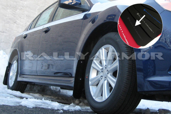 Rally Armor 10-14 Subaru Legacy Black UR Mud Flap w/ Grey Logo MF14-UR-BLK/GRY
