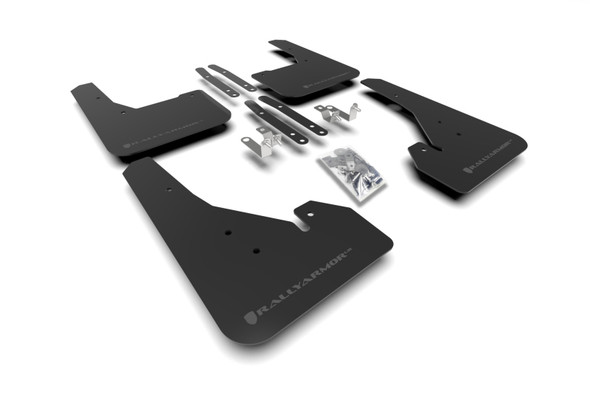 Rally Armor 18-24 Toyota Corolla Hatchback Black UR Mud Flap Grey Logo MF67-UR-BLK/GRY