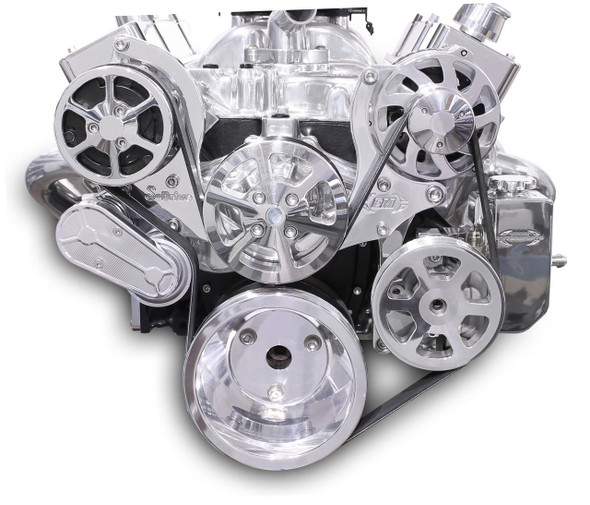 Eddie Motorsports Serperntine Pulley Kit Small Block Chevy Ms107-55Bp