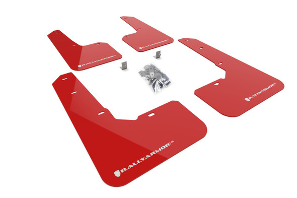 Rally Armor 22-25 Subaru Outback Wilderness Red Mud Flap White Logo MF76-UR-RD/WH