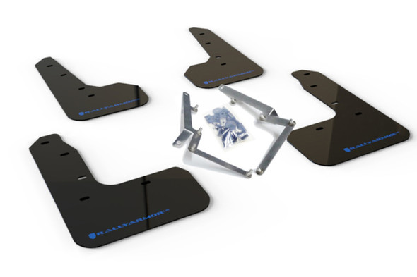 Rally Armor 17-21 Honda Civic Sport/Sport Touring Black UR Mud Flap w/Blue Logo MF51-UR-BLK/BL