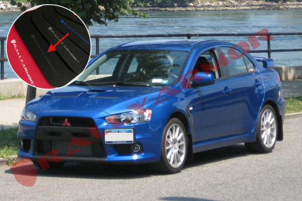 Rally Armor 08-17 Mitsubishi EVO X Black UR Mud Flap w/ Grey Logo MF10-UR-BLK/GRY