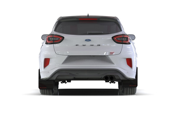 Rally Armor 20-24 Ford Puma ST Black Mud Flap w/Grey Logo MF86-UR-BLK-GRY