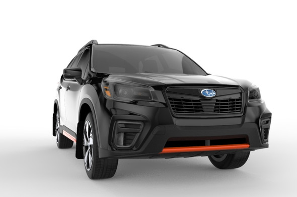 Rally Armor 19-21 Subaru Forester Black UR Mud Flap w/ Red Logo MF52-UR-BLK/RD