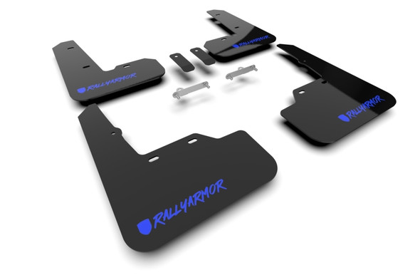 Rally Armor 2022+ Subaru WRX Black UR Mud Flap Altered Font Blue Logo MF92-UR-BLK/BL-X