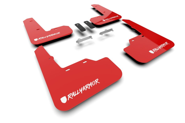 Rally Armor 2022+ Subaru WRX Red UR Mud Flap Altered Font White Logo MF92-UR-RD/WH-X