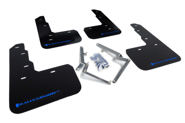 Rally Armor 17-22 Honda Civic Type R Black UR Mud Flap w/Blue Logo MF47-UR-BLK/BL