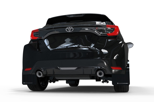 Rally Armor 20-23 Toyota GR Yaris Black Mud Flap w/Grey Logo MF74-UR-BLK/GRY
