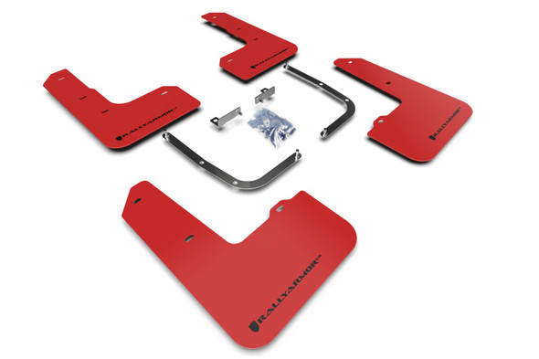 Rally Armor 19-22 Hyundai Veloster N Red UR Mud Flap w/ Black Logo MF57-UR-RD/BLK