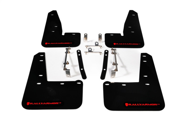 Rally Armor 23-25 Toyota GR Corolla Black UR Mud Flap w/Red Logo MF89-UR-BLK-RD