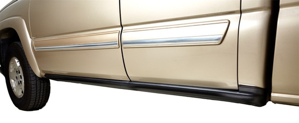 Bushwacker 07-13 GMC Sierra 1500 Trail Armor Rocker Panel + Sill Plate Cvr. - Black 14079