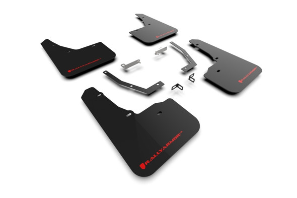 Rally Armor 2025 Subaru Forester Black UR Mud Flap w/Red Logo MF132-UR-BLK-RD