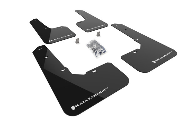Rally Armor 22-25 Subaru Outback Wilderness Black Mud Flap White Logo MF76-UR-BLK/WH