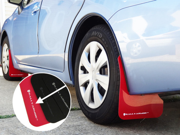 Rally Armor 12-16 Subaru Impreza 4D/5D Red UR Mud Flap w/White Logo MF22-UR-RD/WH