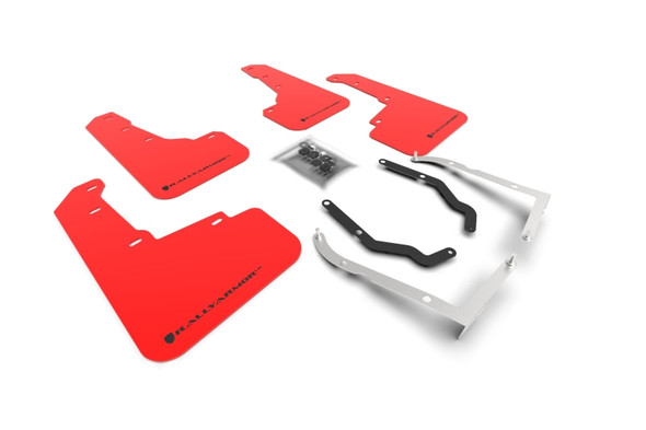 Rally Armor 18-23 Subaru Crosstrek Red UR Mud Flap w/Black Logo MF46-LTUR-RD/BLK