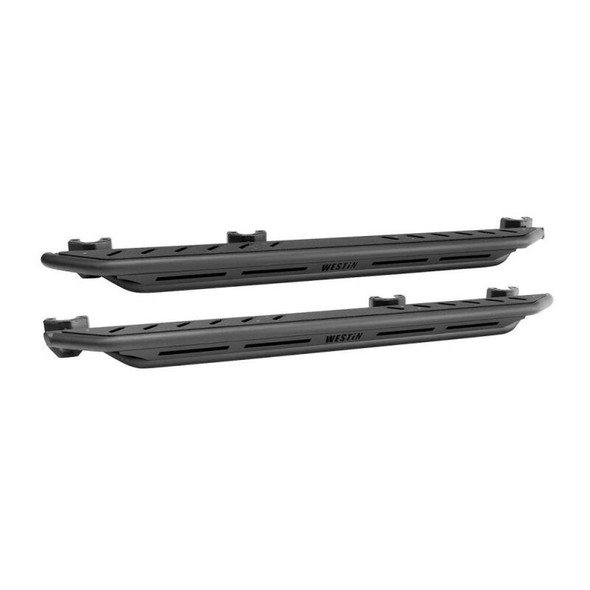 Westin/Snyper 2018+ Jeep Wrangler JL Unlimited 4DR Triple Tube Rock Rail Steps - Textured Black 42-6025
