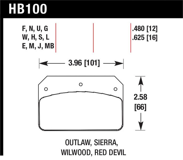 Hawk HPS Street Brake Pads HB101F.800
