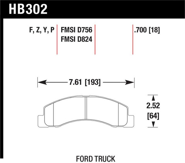 Hawk Super Duty Street Brake Pads HB302P.700