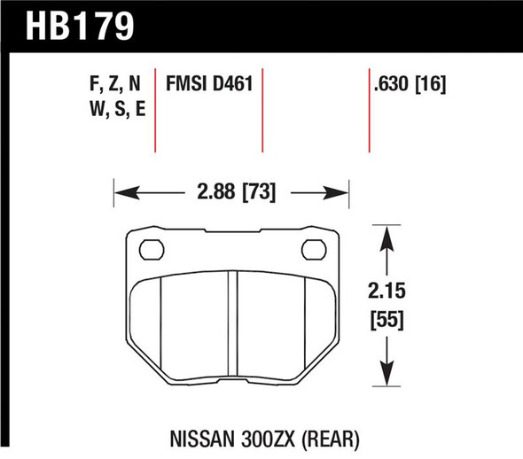Hawk 06-07 WRX HPS Street Rear Brake Pads HB179F.630