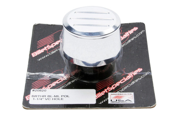 Billet Specialties Polished Breather Ball Milled 20820 Billet Specialties Polished Breather Ball Milled 20820