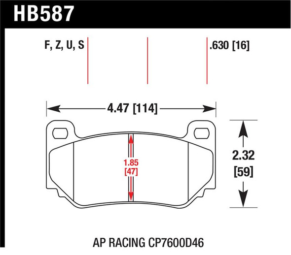 Hawk 2002-2004 Audi A6 (Front Rotors 320mm) HPS 5.0 Rear Brake Pads HB364B.587