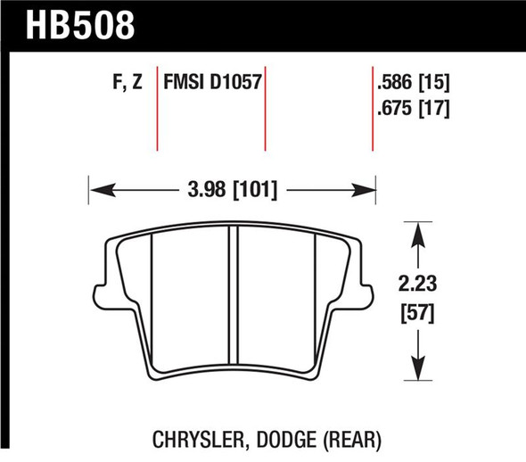 Hawk HPS Street Brake Pads HB508F.586