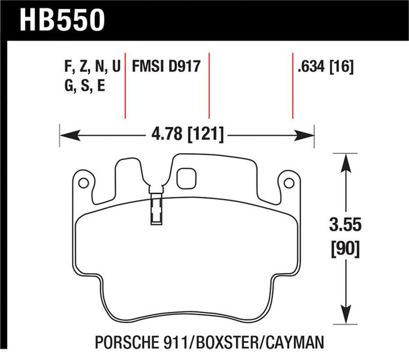 Hawk Performance Ceramic Street Brake Pads HB550Z.634