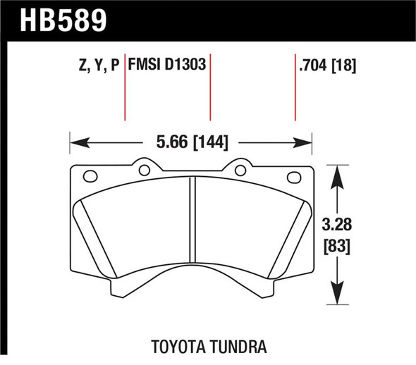 Hawk LTS Street Brake Pads HB589Y.704