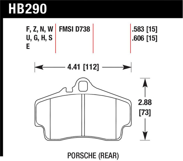 Hawk Performance Ceramic Street Brake Pads HB290Z.583