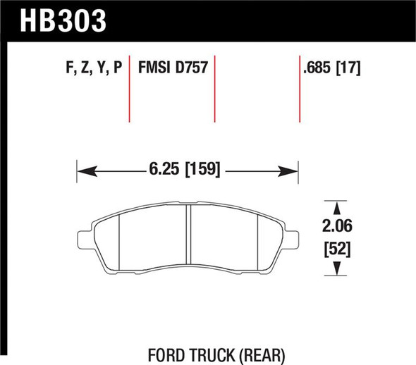 Hawk HPS Street Brake Pads HB303F.685