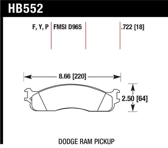 Hawk Super Duty Street Front Brake Pads HB552P.722