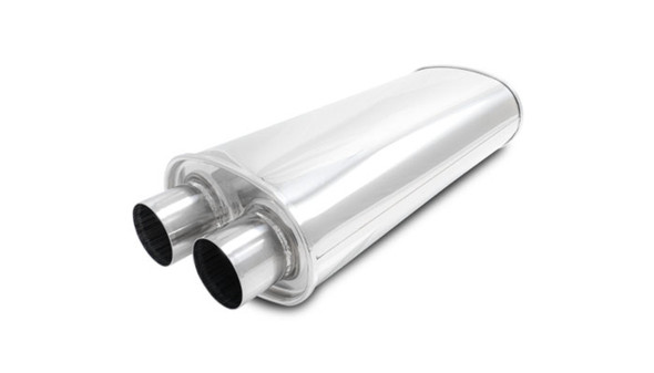 Vibrant Performance Streetpower Oval Muffler 2.50In Inlet/Outlet 10538