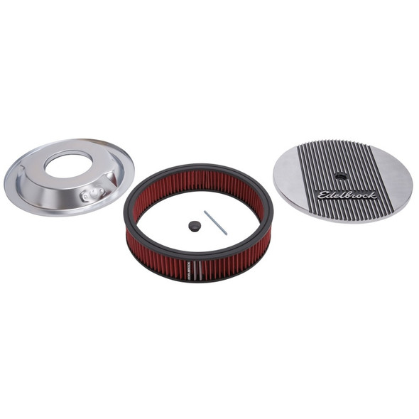 Edelbrock Air Cleaner Elite II 14In Diameter w/ 3In Element Standard Height Polished 4268