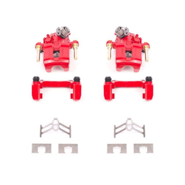 Power Stop 92-01 Honda Prelude Rear Red Calipers w/Brackets - Pair S1612