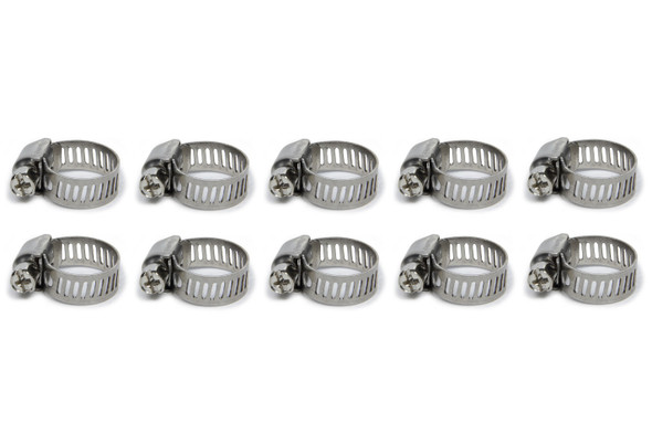 Vibrant Performance S.S. Worm Gear Clamps .25In To .63In 10 Pack 12150
