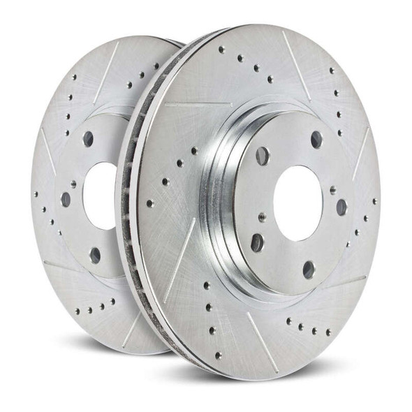Power Stop 20-21 Jeep Gladiator Rear Evolution Drilled & Slotted Rotor - Pair AR8396XPR