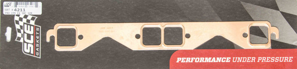 Sce Gaskets Sbc Square Port Copper Exhaust Gasket Set 4211 Sce Gaskets Sbc Square Port Copper Exhaust Gasket Set 4211