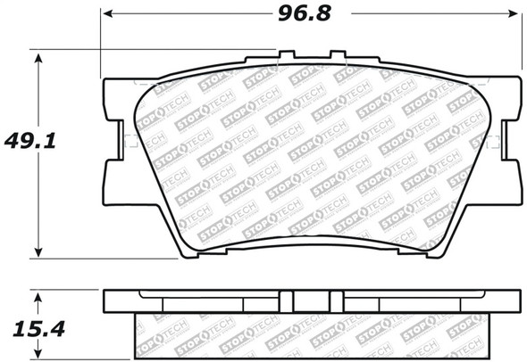 StopTech Street Select Brake Pads - Rear 305.1212