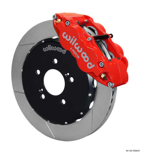 Wilwood Narrow Superlite 6R Front Hat Kit 12.88in Red Honda S2000 140-10309-R