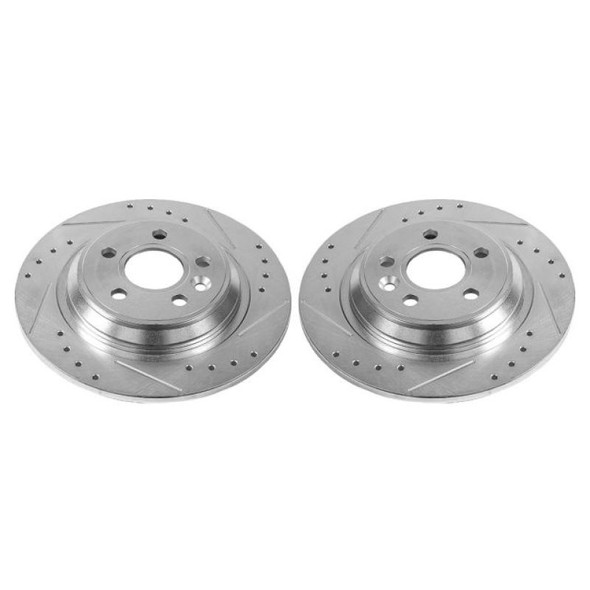 Power Stop 11-15 Volvo S60 Rear Evolution Drilled & Slotted Rotors - Pair EBR1075XPR