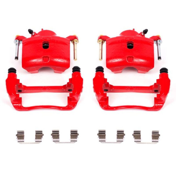 Power Stop 13-15 Acura ILX Front Red Calipers w/Brackets - Pair S2660