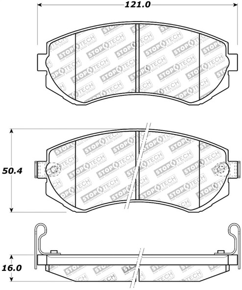 StopTech Street Touring 89-06/96 Nissan 240SX Front Brake Pads 308.0422