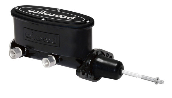Wilwood High Volume Tandem Master Cylinder - 15/16in Bore Black-W/Pushrod 260-13375-BK